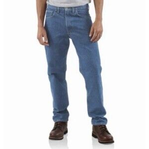 Carhartt B18 STW Jeans Mens Traditional Fit Tapered Blue Denim Size 40x30 New